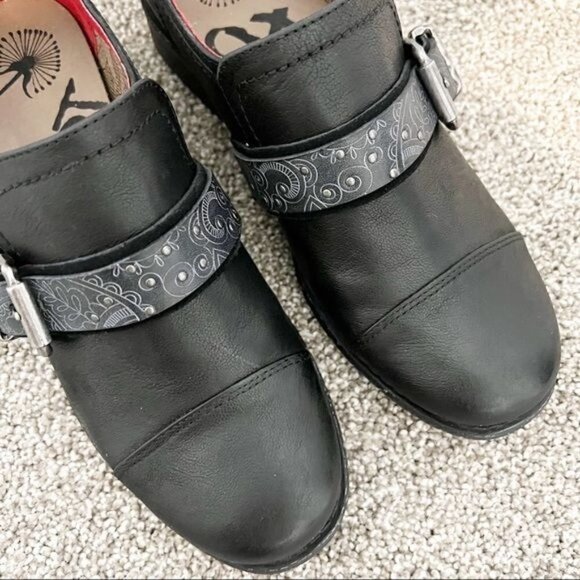 OTBT Straggler Leather Oxford Heel Shoes in Black Casual Academia Women's Size 6 - Picture 2 of 7